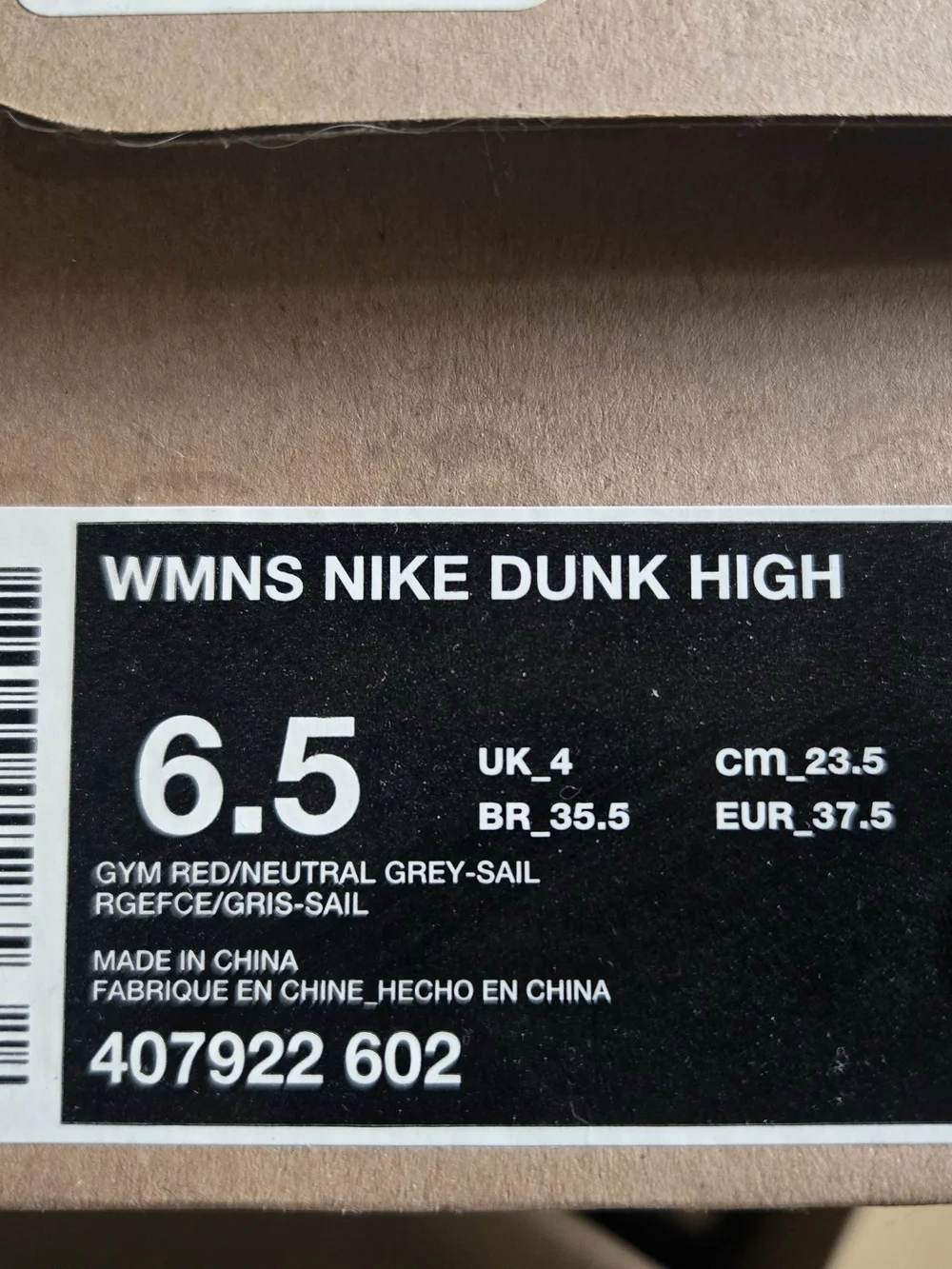 Nike Red and White Dunks High